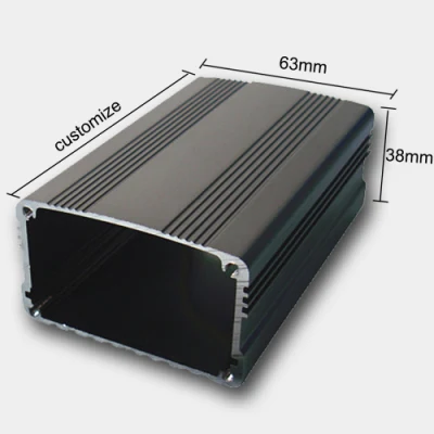 Prototipo de carcasa electrónica, caja electrónica de aluminio extruido/caja de carcasa de PCB de extrusión de aluminio, 63*38mm